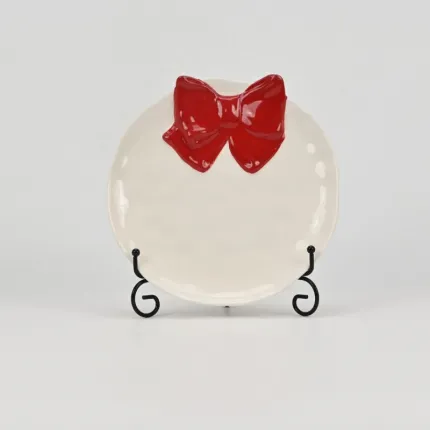 Big Bow Plate-red
