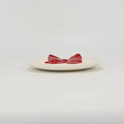 Big Bow Plate-red