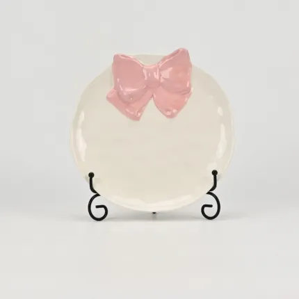 Big Bow Plate-light pink