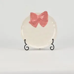 Big Bow Plate-coral pink