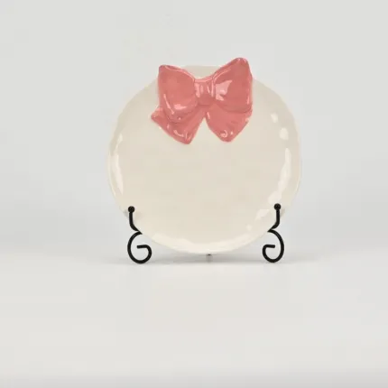 Big Bow Plate-coral pink