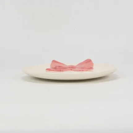 Big Bow Plate-coral pink