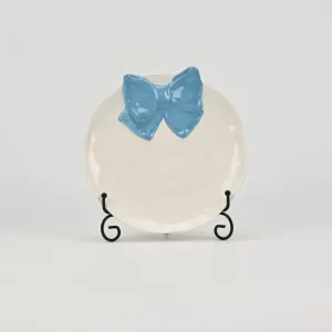 Big Bow Plate-blue