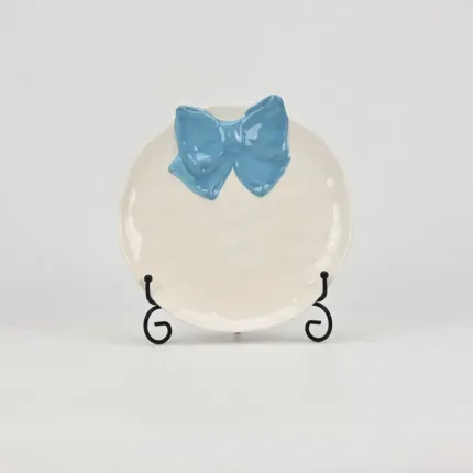 Big Bow Plate-blue