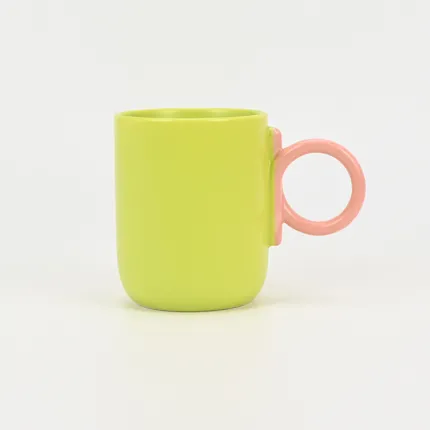 Color-Block Macaron Geometric Mug-2