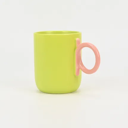 Color-Block Macaron Geometric Mug-2