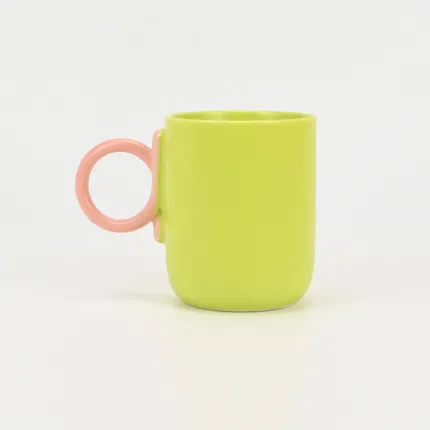 Color-Block Macaron Geometric Mug-2