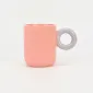 Color-Block Macaron Geometric Mug-3