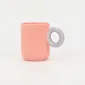 Color-Block Macaron Geometric Mug-3