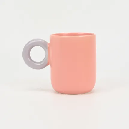 Color-Block Macaron Geometric Mug-3