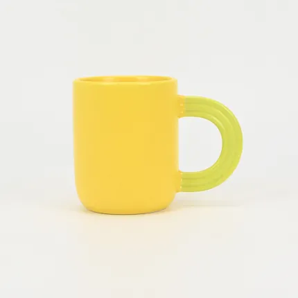 Color-Block Macaron Geometric Mug-4