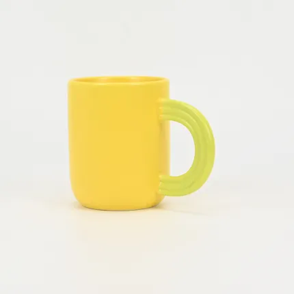 Color-Block Macaron Geometric Mug-4