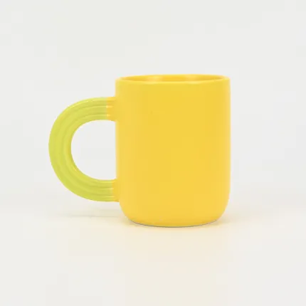 Color-Block Macaron Geometric Mug-4