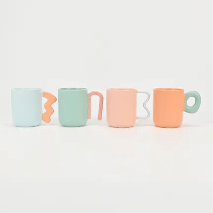 Soft Macaron Geometric Mug-1