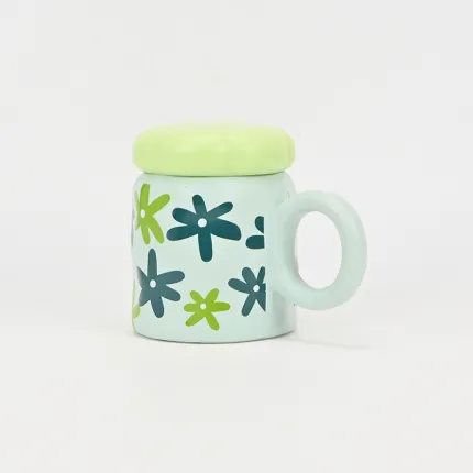 Gentle Floral Mug with Lid-2
