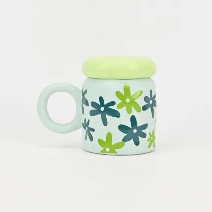 Gentle Floral Mug with Lid-2
