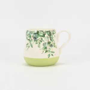 Flower Silhouette Mug-light green