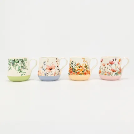 Flower Silhouette Mug-light pink