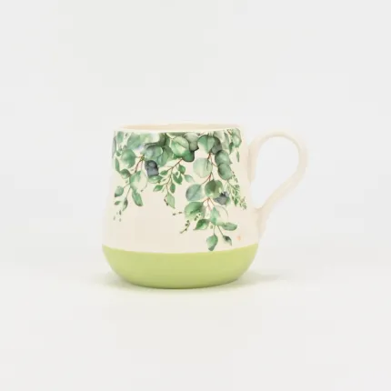 Flower Silhouette Mug-light green