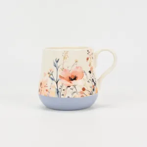 Flower Silhouette Mug-light purple