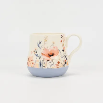 Flower Silhouette Mug-light purple