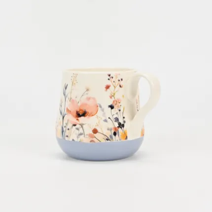 Flower Silhouette Mug-light purple