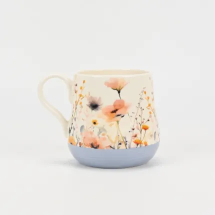 Flower Silhouette Mug-light purple