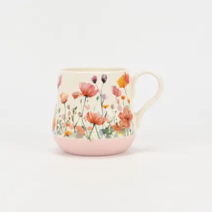Flower Silhouette Mug-light pink