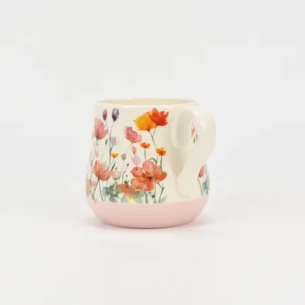 Flower Silhouette Mug-light pink
