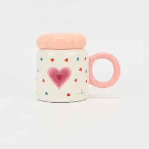 Pop Love Mug with Lid-pink