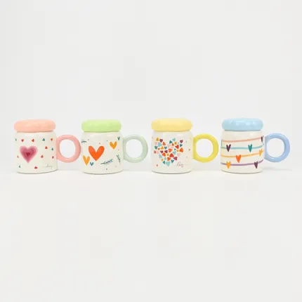 Pop Love Mug with Lid-blue