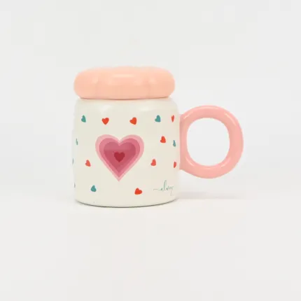 Pop Love Mug with Lid-pink