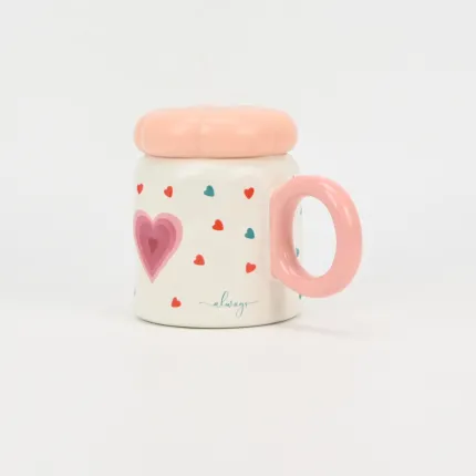 Pop Love Mug with Lid-pink