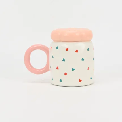 Pop Love Mug with Lid-pink