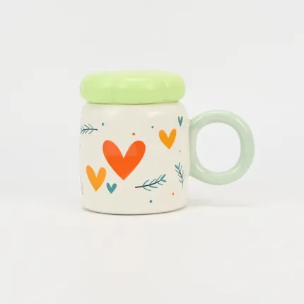 Pop Love Mug with Lid-green