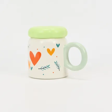 Pop Love Mug with Lid-green