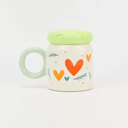 Pop Love Mug with Lid-green