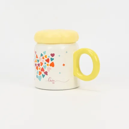Pop Love Mug with Lid-yellow