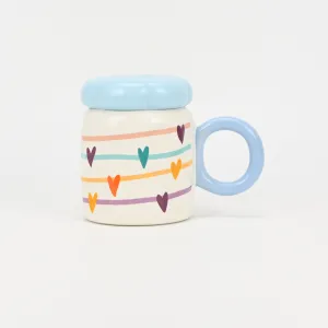 Pop Love Mug with Lid-blue