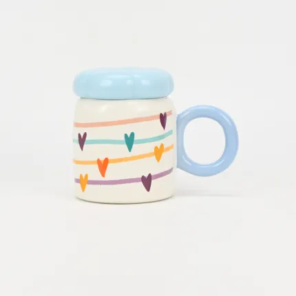 Pop Love Mug with Lid-blue