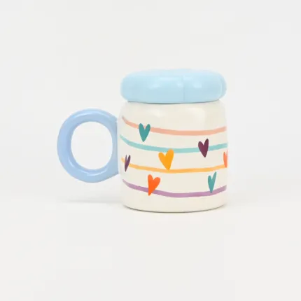 Pop Love Mug with Lid-blue