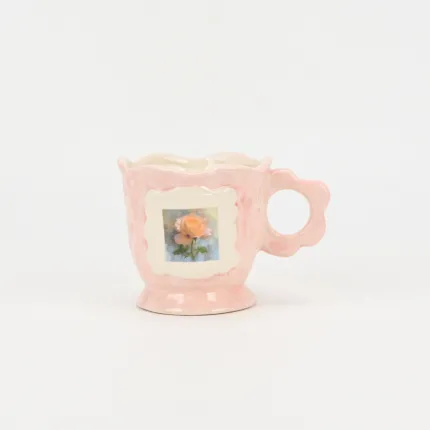 Ephemeral Floral Memoir Mug-pink