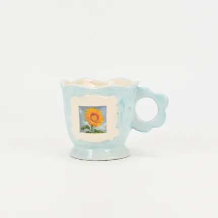 Ephemeral Floral Memoir Mug-blue
