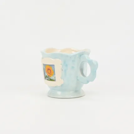 Ephemeral Floral Memoir Mug-blue