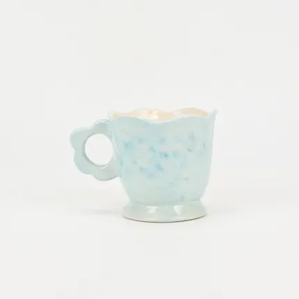 Ephemeral Floral Memoir Mug-blue