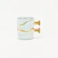 Decorative Geometric Round-Handle Mug-3