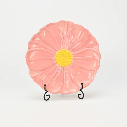 Floral Plate–red