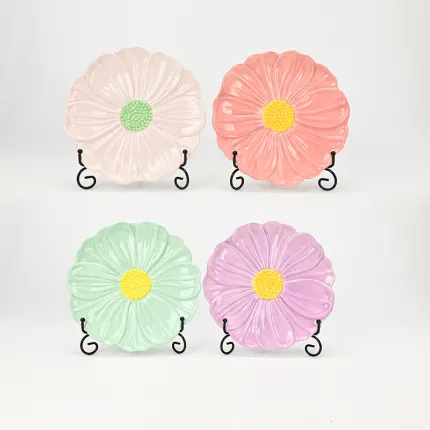 Floral Plate–red