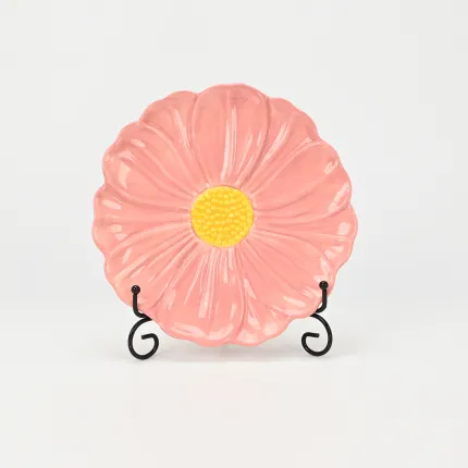 Floral Plate–red
