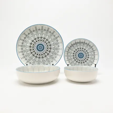 Decorative Pattern Bowl-blue sky-2